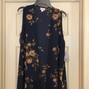 LuLaRoe Floral Joy Blue Large NWT